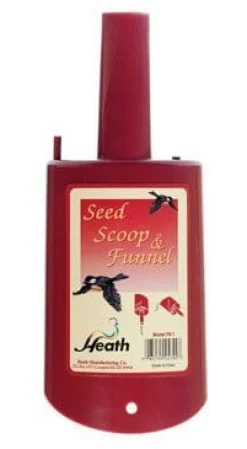 Heath Bird Feed Scoop & Funnel Wild Bird Accessories - Maroon