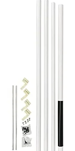 Heath Purple Martin House Pole with Gourd Rack Kit Wild Bird Accessories - White - 15 Ft