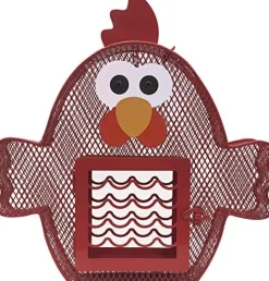 Heath Suet 'N Seed Feeder Chicken Suet and Seed Cake Wild Bird Feeder - Red - 2 Cake Cap