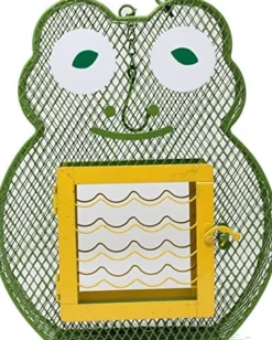 Heath Suet 'N Seed Feeder Frog Suet and Seed Cake Wild Bird Feeder - Green - 2 Cake Cap