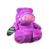 Hero Chuckles Multi-Sound Squeaker Hippo Plush Dog Toy - Pink and Purple - Large