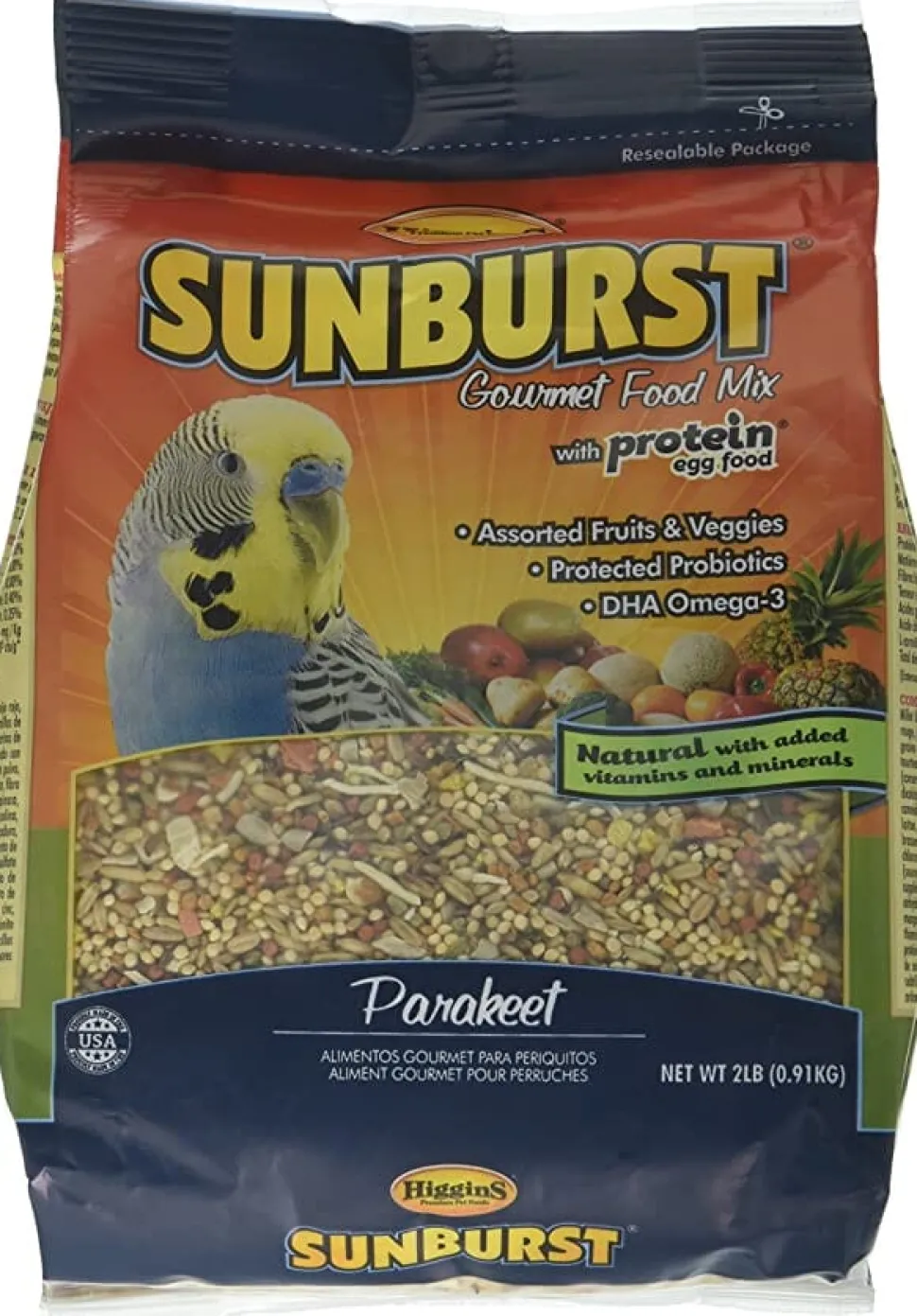 Higgins Gourmet Diets 2 Parakeet Bird Food - 2 Lbs