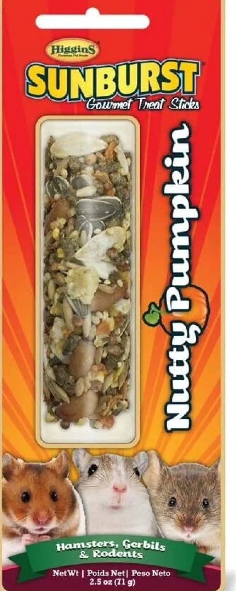 Higgins Gourmet Nutty Pumpkin Hamster-Gerbil Small Animal Treats - 2.12 Oz