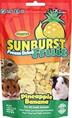 Higgins Sunburst Freeze Dried Fruit Pineapple Banana Small Animal Treats - 0.5 Oz