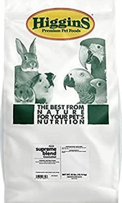 Higgins Supreme Seed Mix Supreme Cockatiel Bird Food - 50 Lbs