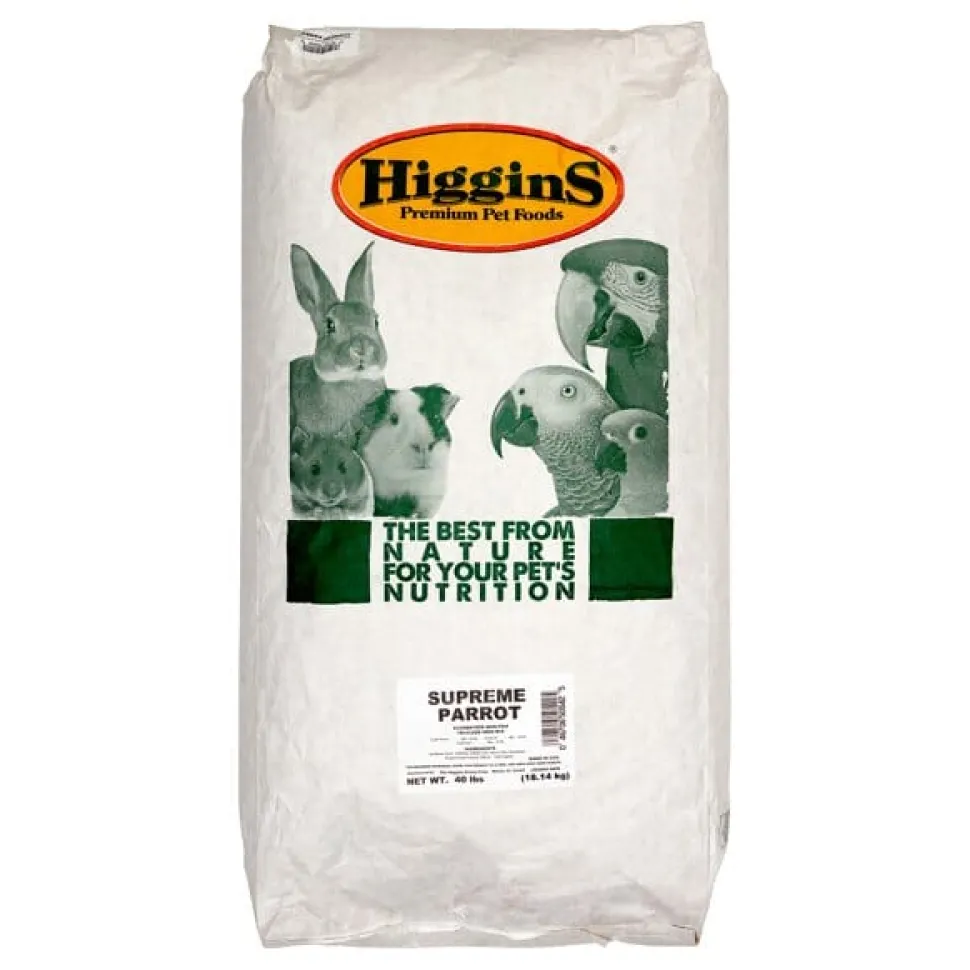 Higgins Supreme Seed Mix Supreme Parrot Bird Food - 40 Lbs
