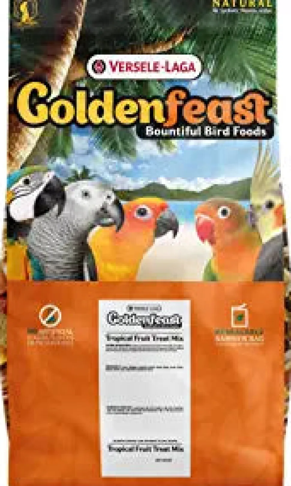 Higgins VL Goldenfeast Tropical Fruit Bird Food - 17.5 Lbs
