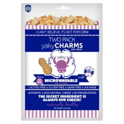 Himalayan Dog Chew Grain-Free Yaky Charms Microwavable Peanut Butter Puffs Crunchy Dog Treats - 1.5 Oz - 2 Pack