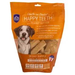 Himalayan Dog Chew Happy Teeth 30 Day Peanut Butter Flavored Dental Dog Chews - 12 Oz
