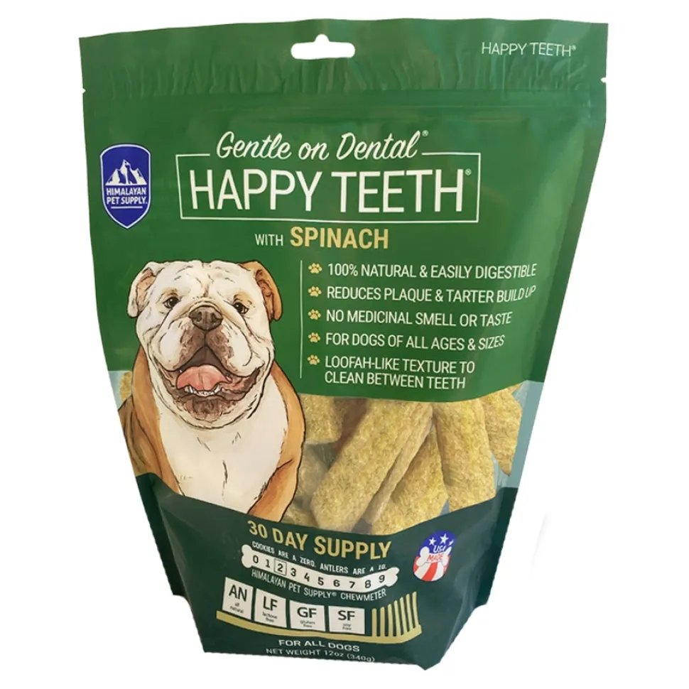 Himalayan Dog Chew Happy Teeth 30 Day Spinach Dental Dog Chews - 12 Oz