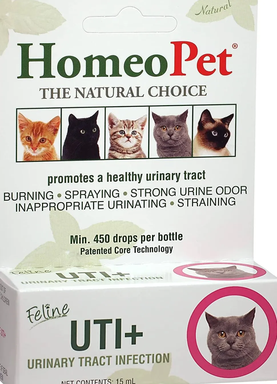 HomeoPet Feline Urinary Tract Infection Support Cat First Aid Care - 15 ml