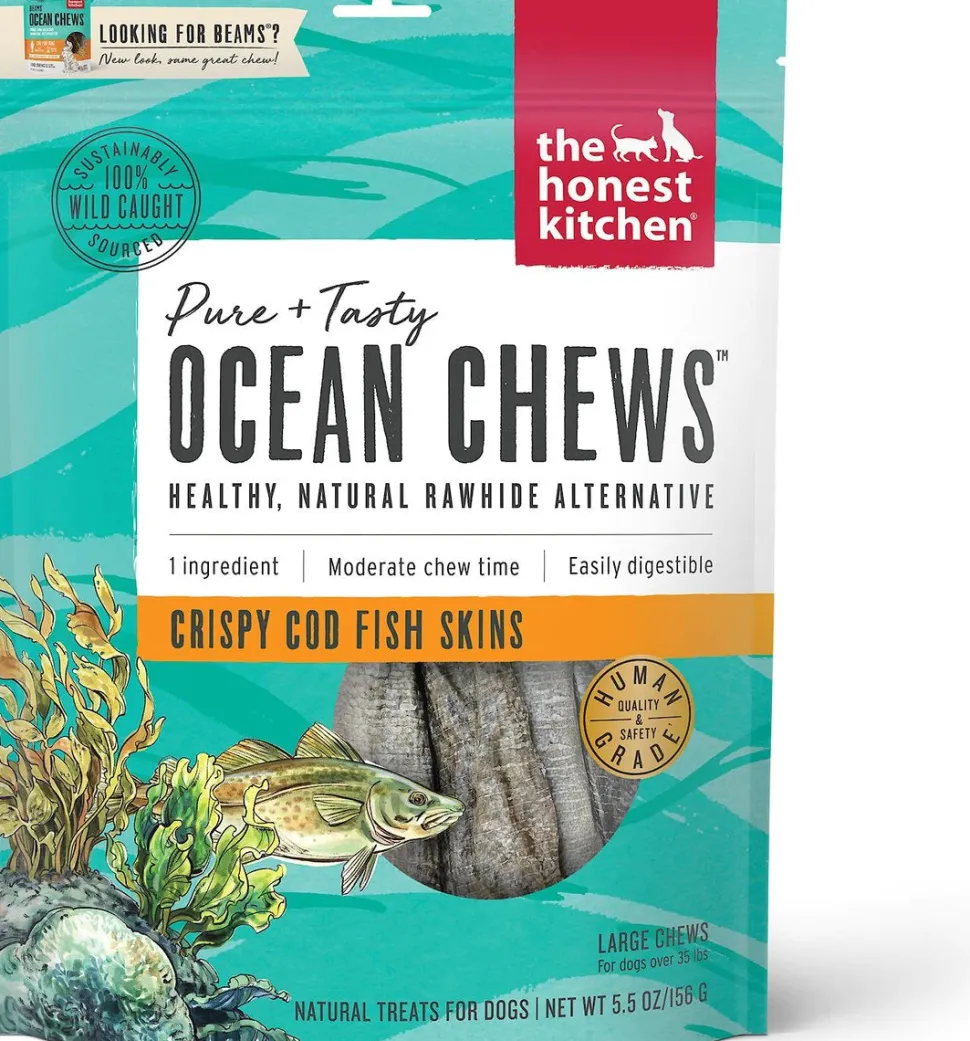 Honest Kitchen Dog BEAMS Ocean Chews Cod - Large - 5.5 Oz