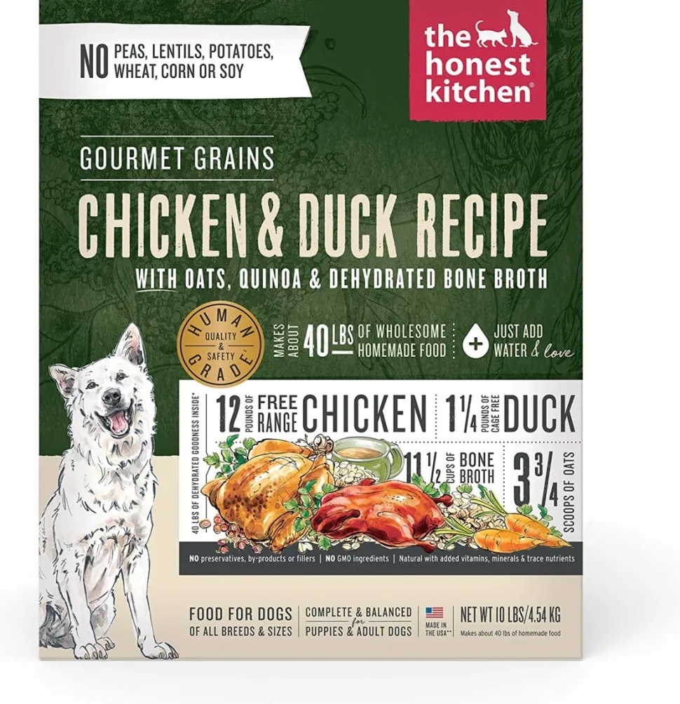 Honest Kitchen Gourmet Grain Chicken Duck Dehydrated Dog Food - 10 lb Box