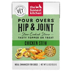 Honest Kitchen Grain-Free Pour Overs Joint Mobility Chicken Stew Wet Dog Food Topper - 5.5 Oz - Case of 12