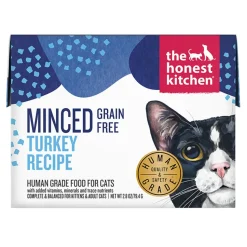 Honest Kitchen Grain-Free Minced Turkey Wet Cat Food Pouch - 2.8 Oz - Case of 12