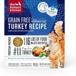 Honest Kitchen Grain-Free Dehydrated Cat Food Turkey - 4 lbs