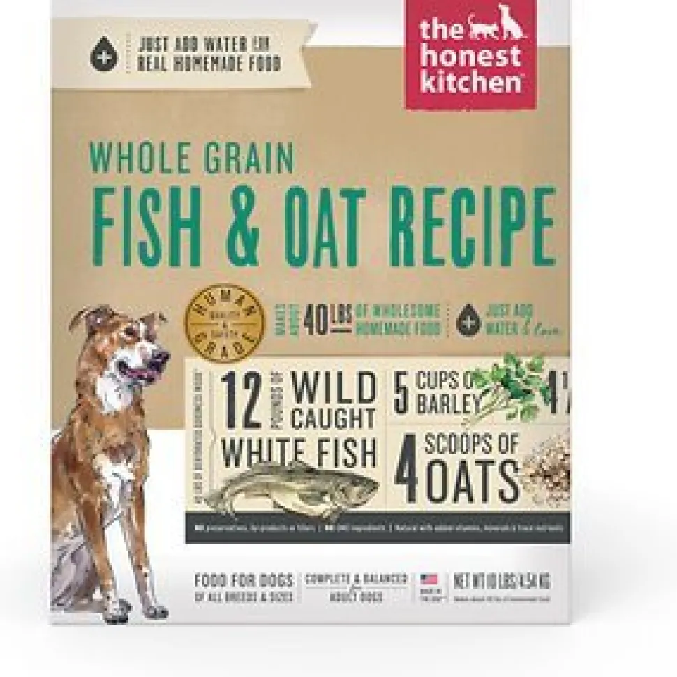 Honest Kitchen Whole Grain Fish Oats Dehydrated Dog Food - 10 lb Box
