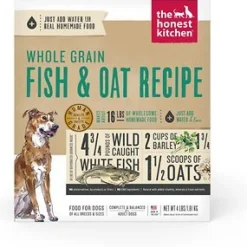 Honest Kitchen Whole Grain Fish Oats Dehydrated Dog Food - 4 lb Box