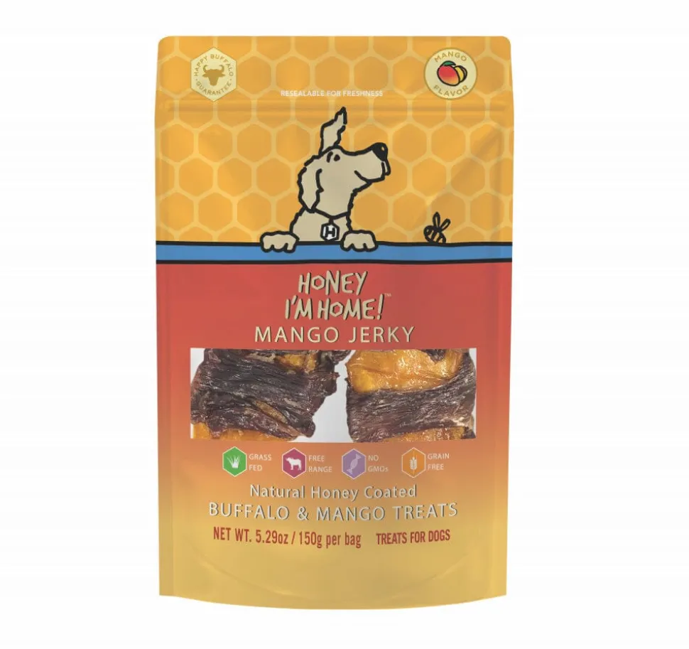 Honey I'm Home Natural Honey Coated Mango Jerky Buffalo Dog Treats