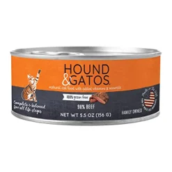 Hound and Gatos Grain-Free Beef Pate Canned Cat Food - 5.5 Oz - Case of 24