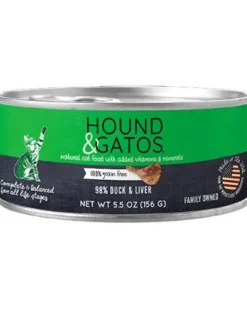 Hound and Gatos Grain-Free Duck Pate Canned Cat Food - 5.5 Oz - Case of 24