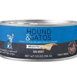 Hound and Gatos Grain-Free Rabbit Pate Canned Cat Food - 5.5 Oz - Case of 24