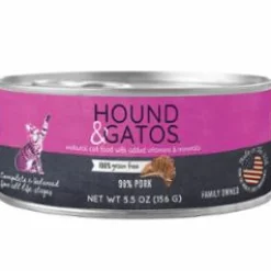 Hound and Gatos Grain-Free Pork Pate Canned Cat Food - 5.5 Oz - Case of 24