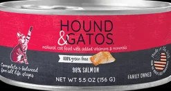 Hound and Gatos Grain-Free Salmon Pate Canned Cat Food - 5.5 Oz - Case of 24