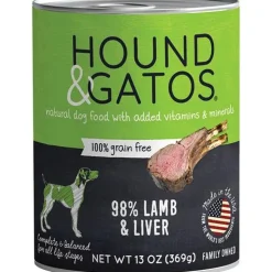 Hound and Gatos Grain-Free Lamb Liver Pate Canned Dog Food - 13 Oz - Case of 12