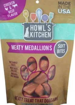 Howl's Kitchen Meaty Medallions Soft Bites Chicken and Beef Soft and Chewy Dog Treats - 12 Oz