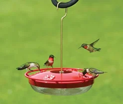 Hummzinger Highview Hummingbird Feeder - Red/Clear - 12 Oz Cap