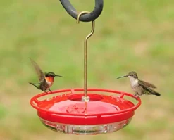 Hummzinger Highview Mini Hummingbird Feeder - Red/Clear - 8 Oz Cap