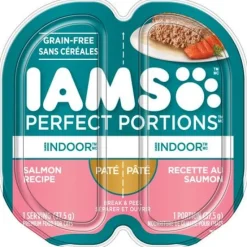 Iams Perfect Portions Indoor Salmon Pate Canned Cat Food - 2.6 oz - Case of 24