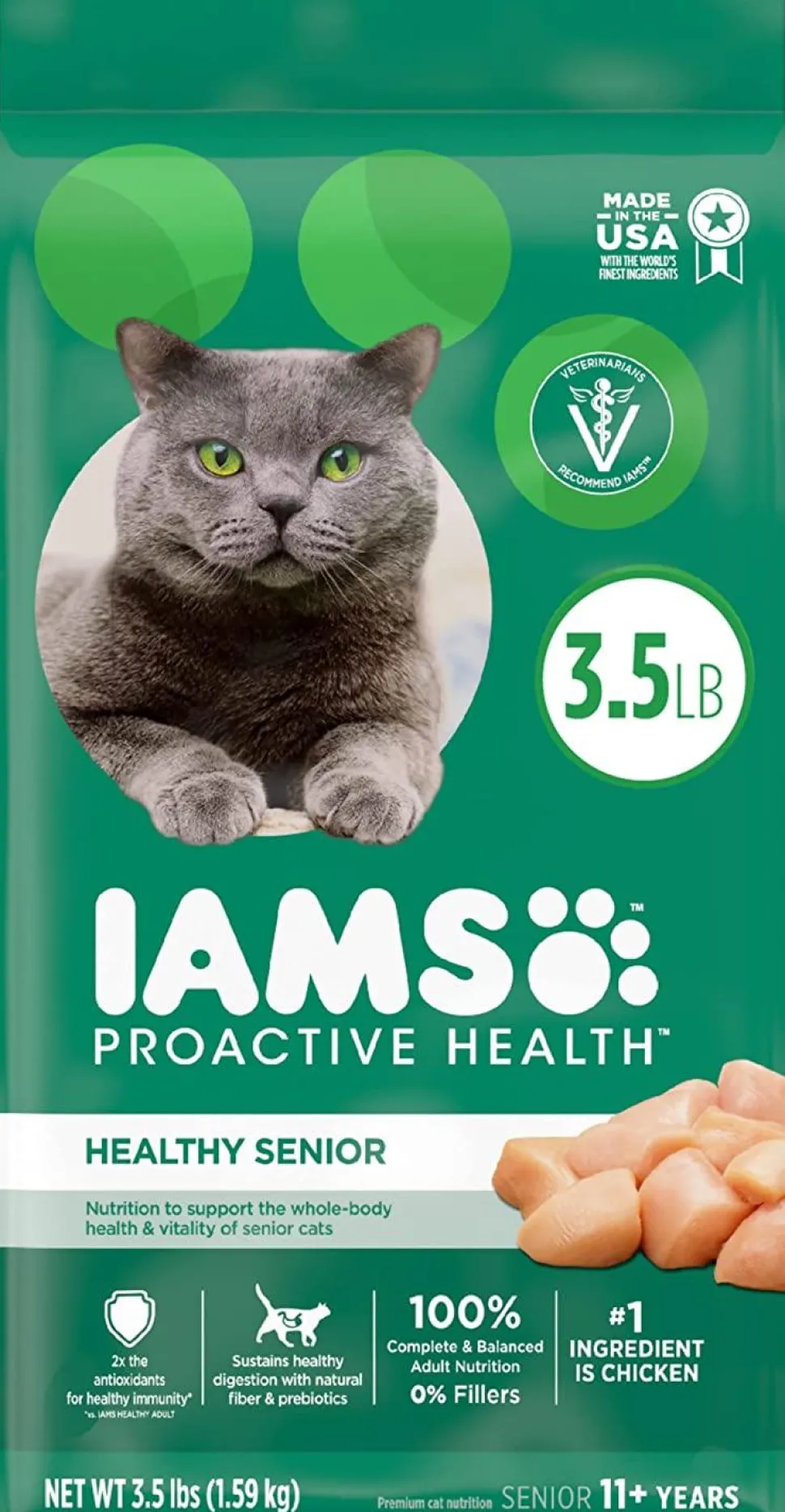 Iams ProActive Health Healthy Senior Dry Cat Food - 3.5 lb Bag