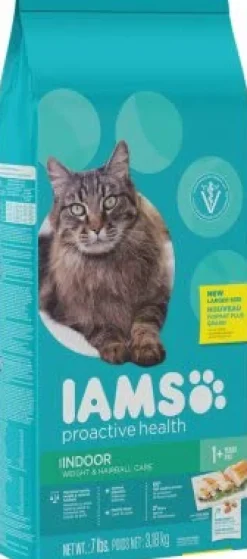 Iams ProActive Health Indoor Weight Hairball Dry Cat Food - 7 lb Bag