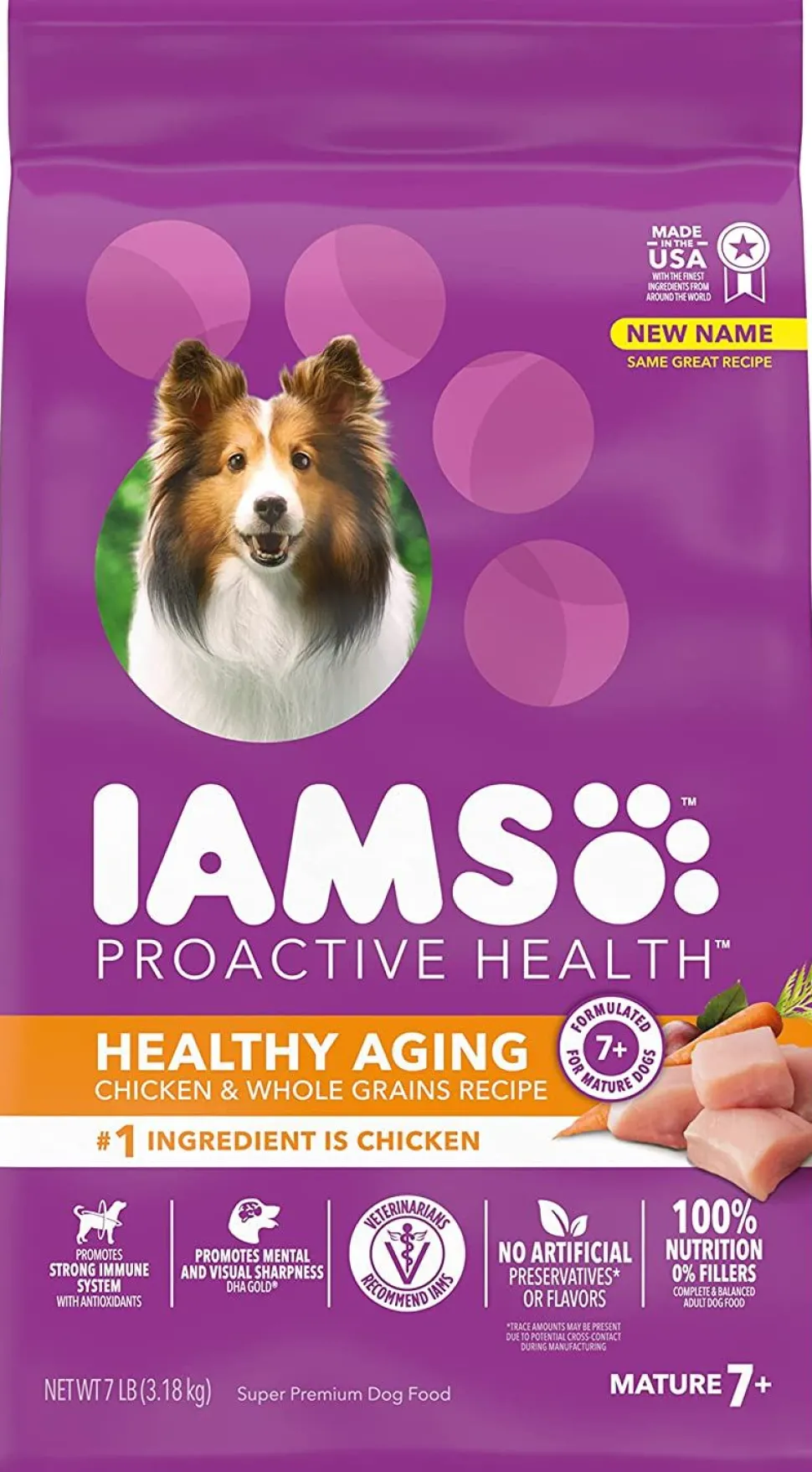 Iams ProActive Health Mature Adult and Senior Real Chicken Dry Dog Food - 7 lb Bag