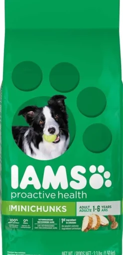 Iams ProActive Health Mini Chunks Chicken and Whole Grain Adult Dry Dog Food - 3.3 lb Bag