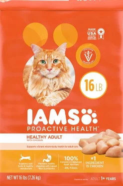 Iams ProActive Health Original Adult Chicken Dry Cat Food - 16 lb Bag