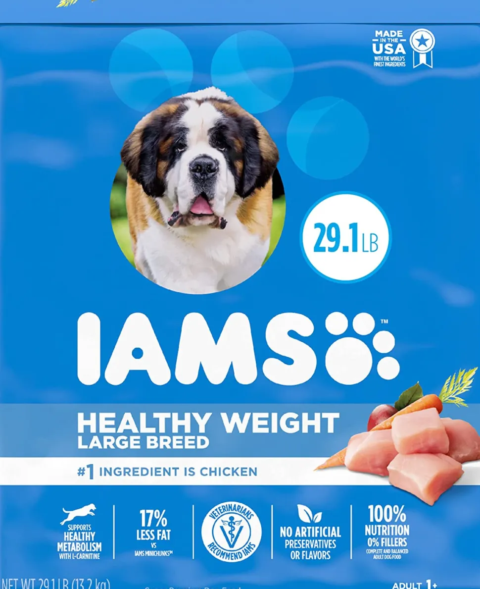Iams ProActive Weight Management Mature Adult and Senior Large Breed Dry Dog Food - 29.1 lb Bag