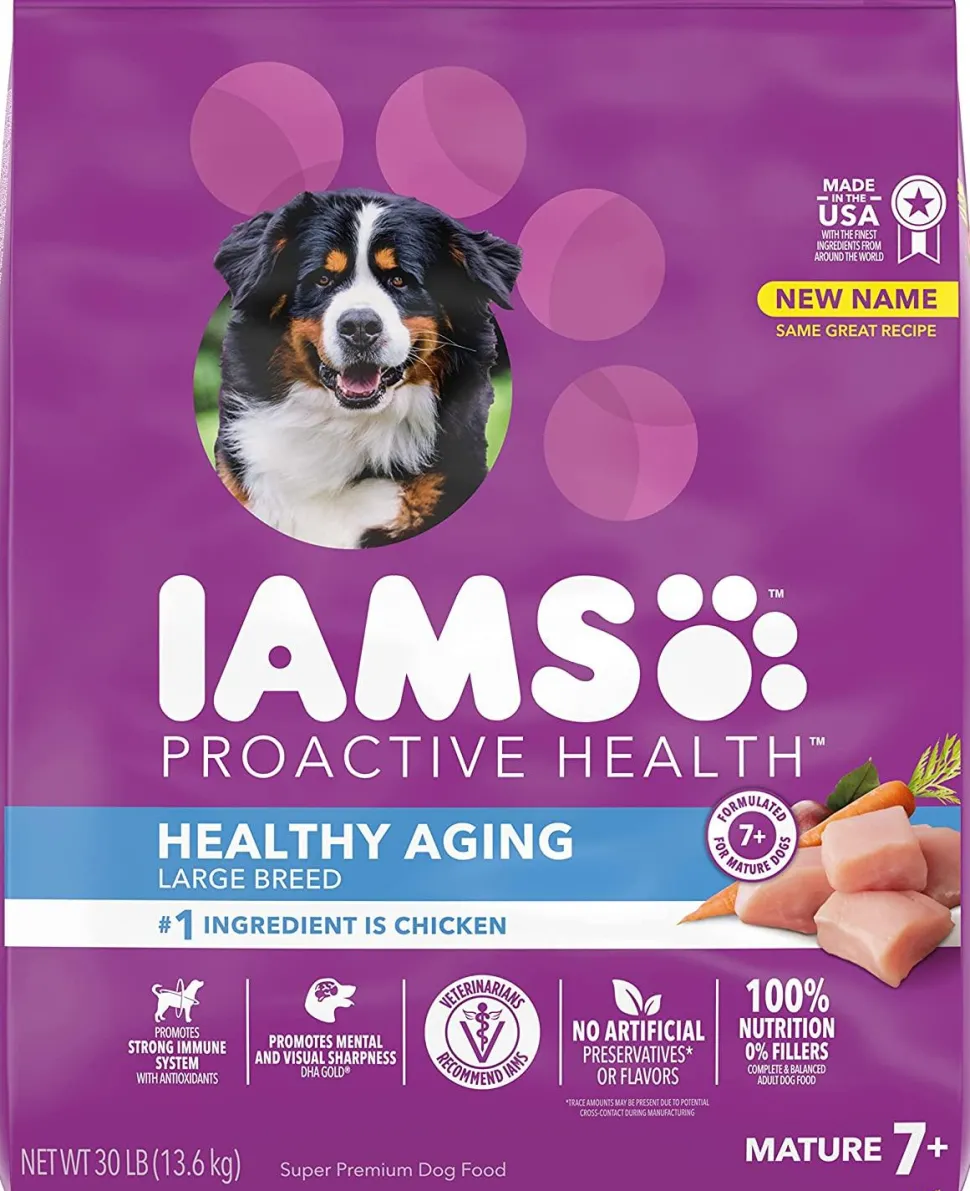 Iams ProActive Weight Management Mature Adult and Senior Large Breed Dry Dog Food - 30 lb Bag