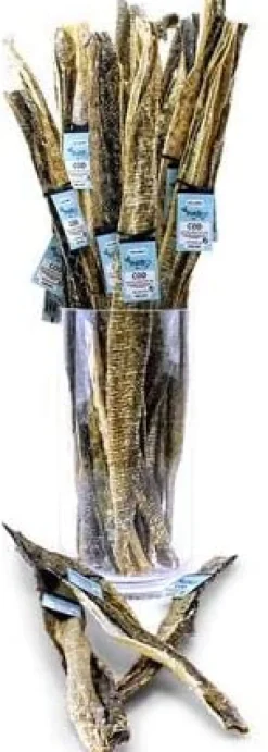 Icelandic + Long Cod Skin Strips Natural Dehydrated Cat and Dog Treats - 20 Count