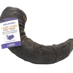 Icelandic+ Large Lamb Horn Refill Natural Dog Chews - 24 Count