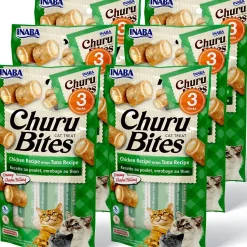 Inaba Churu Bites Cat Treats - Tuna - .35 Oz - 3 Pack - 6 Pack