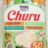 Inaba Churu Chicken and Seafood Recipe Lickable and Squeezable Puree Cat Treat Pouches - Assorted - .5 Oz - Case of 50