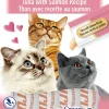 Inaba Churu Puree Cat Treats - Tuna and Salmon - .5 Oz - 4 Pack - Case of 6