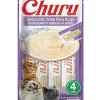Inaba Churu Puree Cat Treats - Chicken and Shrimp - .5 Oz - 4 Pack - Case of 6