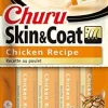 Inaba Churu Puree Skin & Coat Cat Treats - Chicken - .5 Oz - 4 Pack - Case of 6