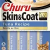 Inaba Churu Puree Skin & Coat Cat Treats - Tuna - .5 Oz - 4 Pack - Case of 6