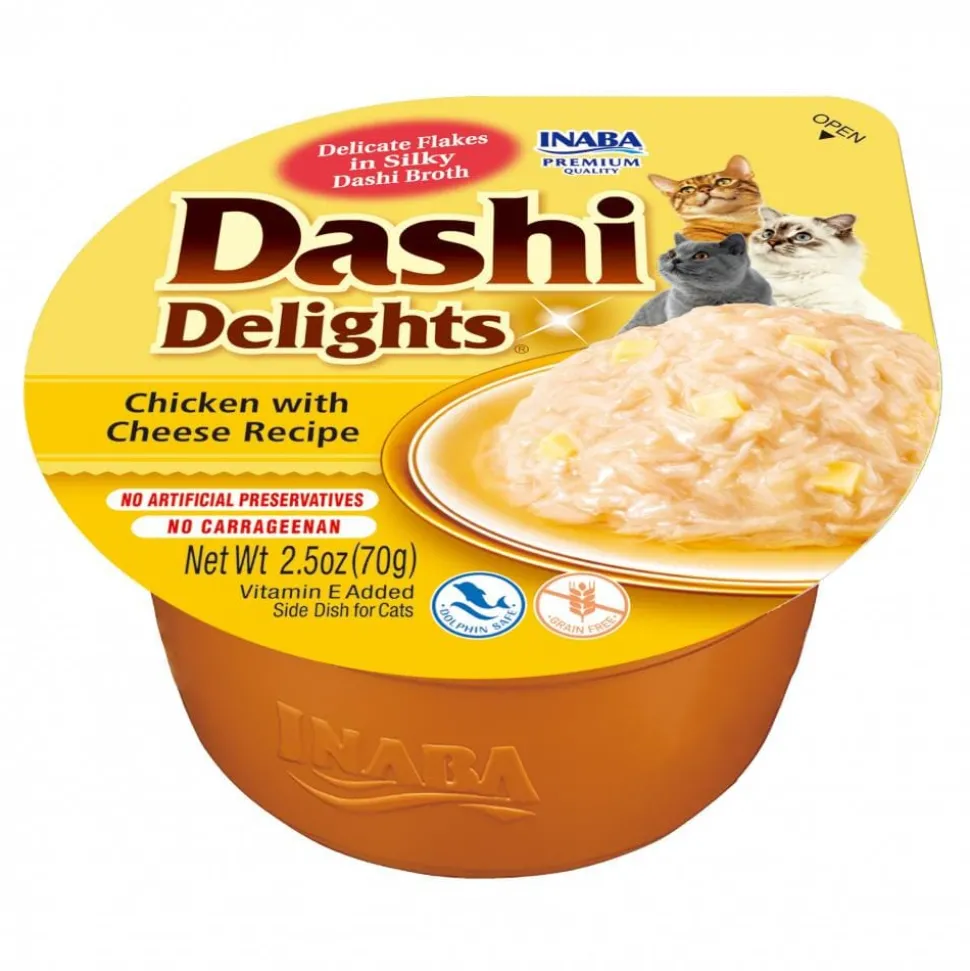 Inaba Dashi Delights Chicken and Cheese Cat Food Topping - 2.5 Oz - Case of 6