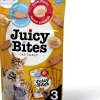 Inaba Juicy Bites Cat Treats - Fish and Clam - .4 Oz - 3 Pack - 6 Pack